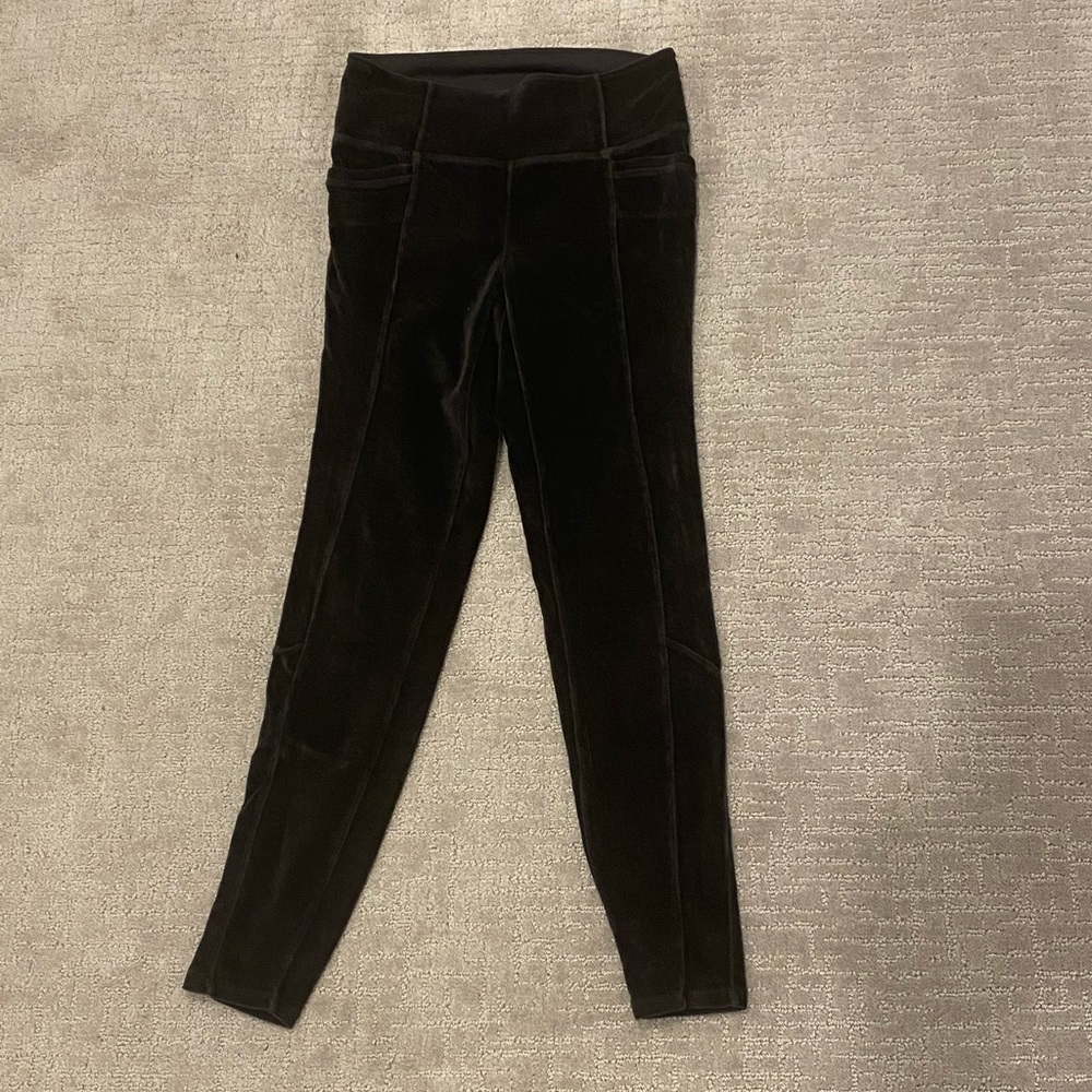 Athleta Charcoal Corduroy Leggings